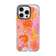 iPhone 16 Pro Clear Case MagSafe Compatible Groovy Floral
