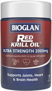 Bioglan Red Krill Oil 2000mg 30 Caps x 3 Pack