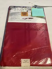 Origins Red Microfiber Tablecloth New In Package, 60’x102’