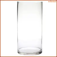 在飛比找蝦皮購物優惠-Erkenai 大圓形花瓶玻璃圓柱形花盆散裝花瓶花缸裝飾小