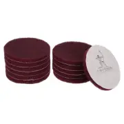 12pcs Scrubber Scouring Pads 400 Grits 4 Inch Drill Power Brush, Red