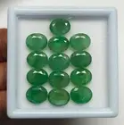 Natural Emerald Oval Cut Lot 32.50 Carat 8x10mm Zambian Emerald Green Loose Oval