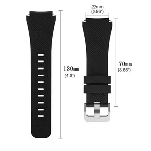 【斜紋矽膠錶帶】Samsung Gear S3 Classic R770 智慧 智能 22mm 手錶 純色 腕帶