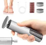 Electric Callus Remover for Feet, Electric Foot File Nail Grinder 2 in 1,Rechargeable Professional Foot Sander Pedicure Tool for Feet Dry Dead Skin with Sandpaper Disk, 6 Speed Adjustable (Sliver)