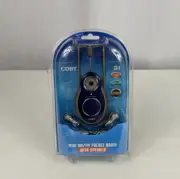 New 2005 Coby Mini AM/FM Pocket Radio w/ Speaker CX-8 Blue Silver Retro Running