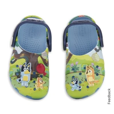 NEW CROCS BLUEY Classic Multi Clog Slides Sandals SHOE KIDS TODDLER C10