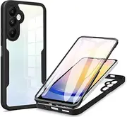 Case Compatible with Samsung Galaxy A54 5G,Compatible with Samsung Galaxy A54 5G SM-A546 Built-in Screen Protector Dual-Layer 2 in 1 Phone Cover Black