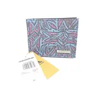 Quiksilver Freshness Tri-Fold Wallet Cash Card ID Window Print Pink Blue