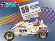 Steve Wilbur Auto Locator World Of Outlaws WOO Sprint Car postcard