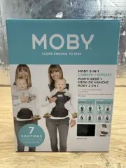 Moby 2-in-1 Baby Carrier + Hip Seat Grey Baby Holder For Kids Infant Gray