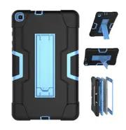 MCC Stylish Shockproof Samsung Galaxy Tab A7 Lite 8.7 Case Cover T220 T225 [Black+Blue]
