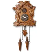 Kendal Handcrafted Linden Wood Cuckoo Clock with Hand Carved and Night Silencer