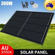 12V 300W Solar Panel Mono Fixed Home Caravan Camping Power Bank Battery Charging