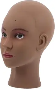 PACKOVE Bald Mannequin Head for Wigs Makeup Training Display Professional Cosmetology Model with Stable Stand for Hats Glasses Jewelry Showcase