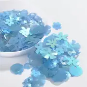 Matte Denim Blue Flower Sequins Plum Star Shell Shape Craft Sewing Wedding 10g