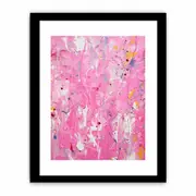 Color Pink Drips Framed Art Framed print Art Poster