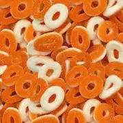 Peach Rings Candy - Soft Sour Sweet Gummy Candy Bulk, 2 Pound Bag