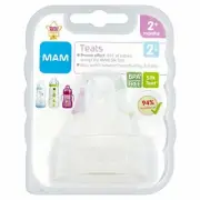 MAM Medium Flow Bottle Teats for use with MAM Bottles 2-pack