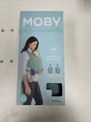 Moby Elements Wrap Baby Carrier - Turquoise-Front or Hip Carry Birth+ 8-33lb