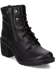 Zodiac Women's Gaige Ankle Boot Lace Up Zipper Block Heels Size 8.5M