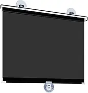 Suction Cup Roller Blind,Blackout Roller Blind,Sun Protection and Insulating Shades,Retractable Balcony Sun Shade,Privacy Screen,for Doors and Windows,No Drilling,Black (W50×H125cm/20×49in)
