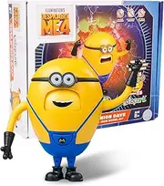 Minions Despicable Me 4 Toys, 4.7 Inch Mega Dave Action Figures,6 Changeable Facial Expressions with Hidden Pocket Minion Model Kits, Gifts for Kids Ages 8 Years & Older