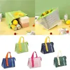 with Zipper Lunch Box Waterproof Food Pouch Portable Lunch Bag Women