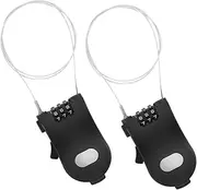Totority 2Pcs Heavy Duty Bike Lock Retractable Cable Lock for Bicycles Scooters Helmets Luggage Wear Resistant Security Tool for Outdoor Use