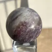 267g Unicorn Sphere Crystal (Lepidolite, Pink Tourmaline, Smoky Quartz)