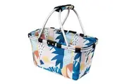 Two Handle Foldable Carry Basket (Abstract Monstera)