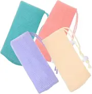 VERDANVERSE Convenient Portable Soap Foaming Net Bag Set of Soap Pouch Exfoliating Mesh for Travel