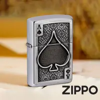 在飛比找蝦皮商城優惠-ZIPPO 黑桃王牌立體徽章防風打火機 美國設計 官方正版 