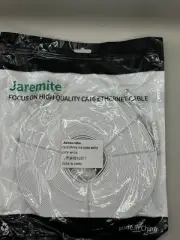 Jaremite White Cat 6 Flat Ethernet 100 Ft Cable - Brand New