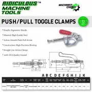 300LB Flange Base Straight Line Clamp - Comparable to Destaco 605