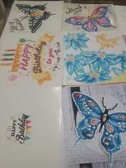 Set Of 12 Diamond Art Greeting Cards