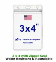 *3 Pack* Vaccination Card Holder WATERPROOF CDC Record 4 x 3 Protector vaccine