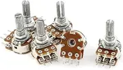 Aexit 6Pcs (Potentiometer) B20K 20K Ohm Adjustable 6mm Dia Shaft PCB Mounted Linear (33ry100qf115) Dual Potentiometer