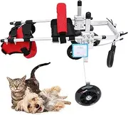 Cat Wheelchair for Small Pet, Cat Wheelchair Adjustable 2 Wheels, Lightweight Cat Doggy Wheelchair for Rehabilitation Aid(Medium)