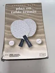 Sunnylife Play on Table Tennis Set New 2 Paddles, 2 Balls & Adjustable Net