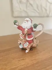 Vintage Fritz And Floyd Christmas Collector Teapot *Santas Flight Tea Pot* New