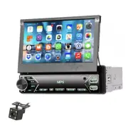 Retractable 1DIN Car Stereo Radio MP5 Player Bluetooth Retractable FM Receiver (for: Saab)