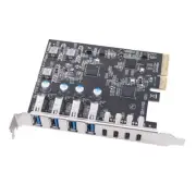 PCIe to 4 USB 3.2 and 4 Type C Port Expansion Adapter Card 20Gbps Fast Transfer