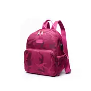 Leisure Fashion Waterproof Oxford Cloth Double Shoulders Bag, with USB charging interface (Rose Red)