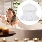 Bath Pillow Memory Foam Accessory Non Slip Headrest Machine Washable for Head
