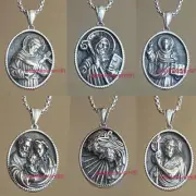 St Saint Benedict Dominic Francis Order John Joseph Jesus Medal Pendant Necklace