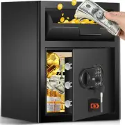 2.8 Cu Ft Fireproof Drop Safe for Business with Quick Place Drop Slot, Anti-T...