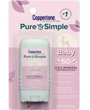 2 Pack Coppertone Pure & Simple Baby Cocoa Butter Mineral Sunscreen Stick SPF 50