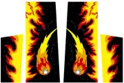Bally Midway Fireball Classic Pinball Machine CABINET DECAL SET - BLACK EDITION