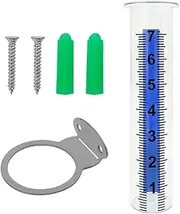 B Baosity Garden Rain Gauge 7inch Capacity Detachable Easy to Install Rainwater Gauge Water Measuring Tool for Fence Deck Farm Pathway