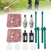 [Windance] FS55R Air Filter Fuel Line Primer Bulb Spark Plug Kit Fit for Stihl / FS55 FS38 FS45 FS46 KM55 HL45 MM55 FS100 FS110 FS130 Trimmer Weed Eater, FS45 Air Filter Parts Tune Up Kit